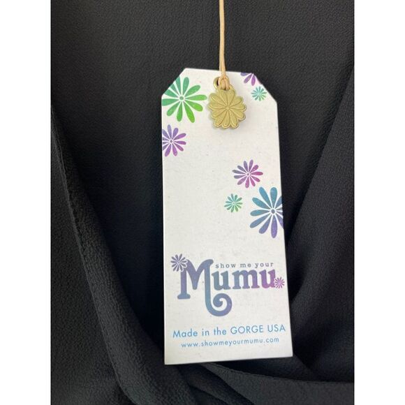 NWT! Show Me Your Mumu Black Wrap Crop Top Size Small - Picture 5 of 6